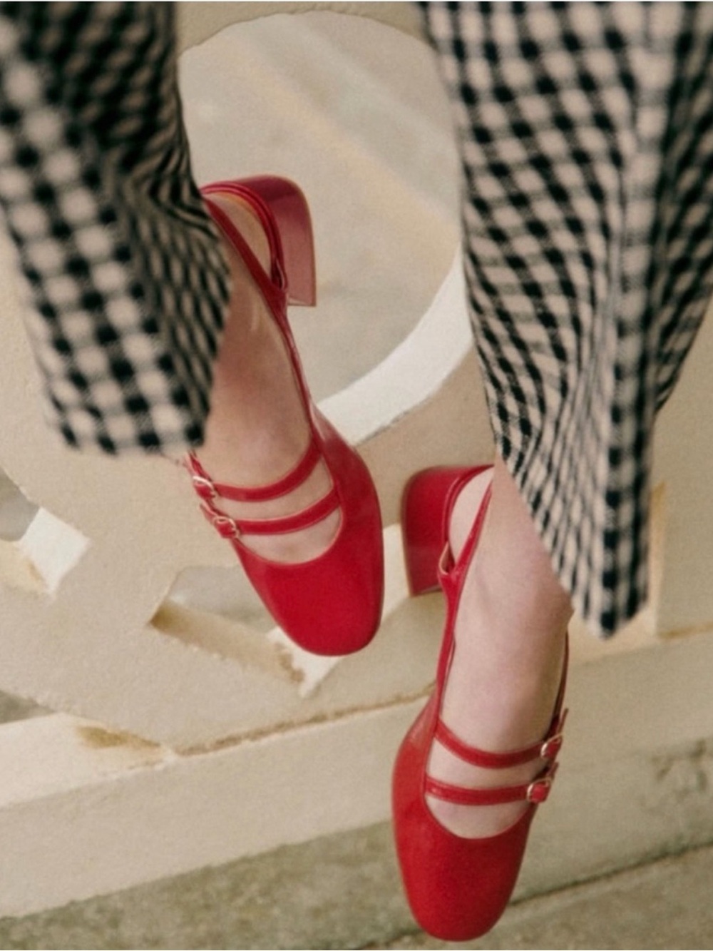 Sézane Patent Red Paula Babies Size 37 - Picture 7 of 8